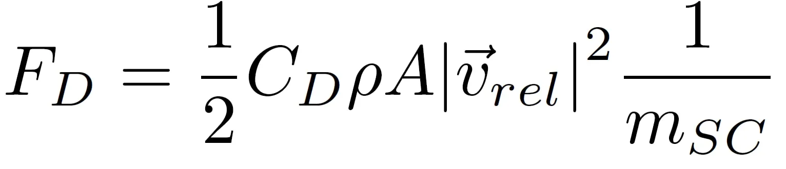The standard drag equation